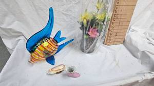 Glass Fish Sculpture-Very Unique Piece