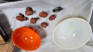 Vintage Wood Animals, Pyrex Cooking Dish, Additional Items