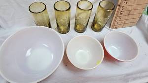 Glasses and Set of Mixing Bowls