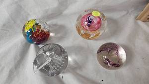 Lot of Four Paperweights as Pictured