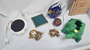 Turtle Planter, Murano Glass Fish, Paperweight, Etc