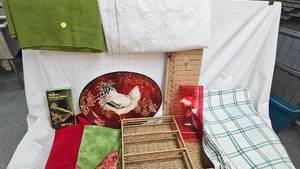 Silverware Holder, Platter, Tablecloths