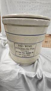 Red Wing Success Filter Crock with Lid, Nice Condition