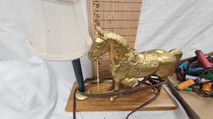 Horse and Lamp as Pictured with Shot Gun Shell Lights