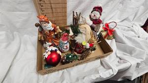Santa and Snowman Figurine Lot