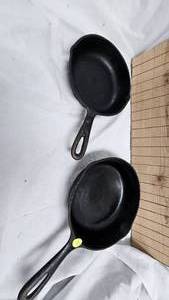 Lot of 6 and 8 Cast Iron Pans