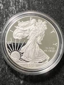 2013 PROOF AMERICAN SILVER EAGLE IN AIRTITE