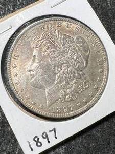 1897 US MORGAN SILVER DOLLAR