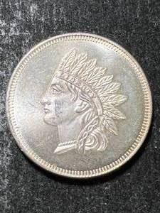 1 TROY OZ .999 FINE SILVER INDIAN ROUND