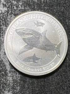 2014 AUSTRALIAN SHARK HALF TROY OZ .9999 FINE SILVER