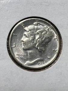 1939-D US MERCURY DIME UNC