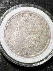 1889 US MORGAN SILVER DOLLAR IN AIRTITE