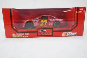NASCAR Racing Champions 124 Scale Diecast Stock car Replica. #27 Jimmy Spencer. Ford Thunderbird. 1994 Edition
