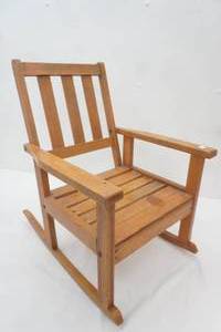 Vintage Wooden Childrens Rocking Chair 23 overall height