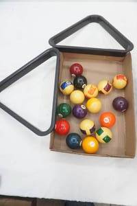 Vintage Pool Balls and Racks