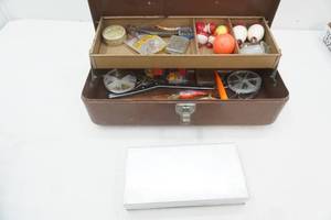 Vintage Metal Toolbox and Fishing Tackle