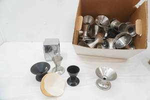 Vintage Stainless Steel Dixie Cup Holders 1950s Ice Cream Cone