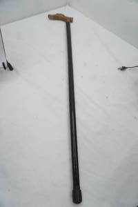 Black Cane with Metal dog shape head handle