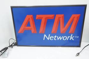 Lighted ATM machine sign , works,23 x 14 x 5