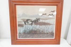 19x17 Dawn Patrol Greater Scaup Framed Art Print. by Richard E. Bishop