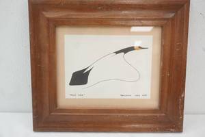 12x 14 Framed Art Print. Proud Male by Benjamin Chee Chee. Ojibwe