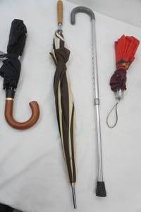 Aluminum Cane & 3 Umbrellas