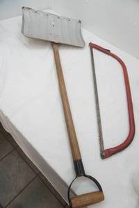 Snow Shovel Scraper & Bow Saw