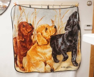 Retriever Puppies Plush Throw Blanket