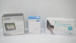 NEW Garmin nuvi 1400 series (complete, NEW) secrui door chime (used, complete) NEW Anti-Tip Furniture TV Safety Straps (complete)