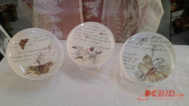 lot 58 image: Decorative Butterfly Plates