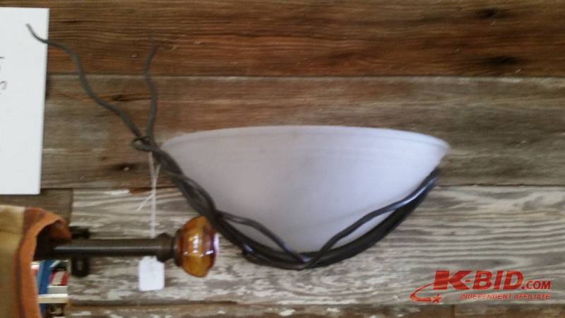lot 120 image: Metal Log Wall Light Fixture