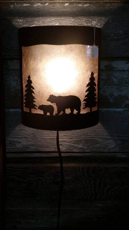 lot 128 image: Bear Wall Schon Lamp