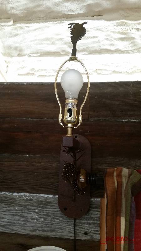 lot 130 image: Pine Cone Light Fixture