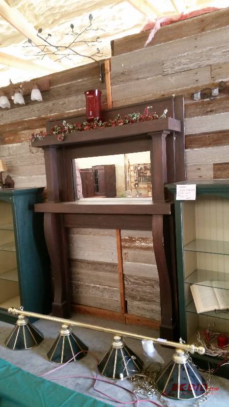 lot 162 image: Vintage Wood Fire Mantel