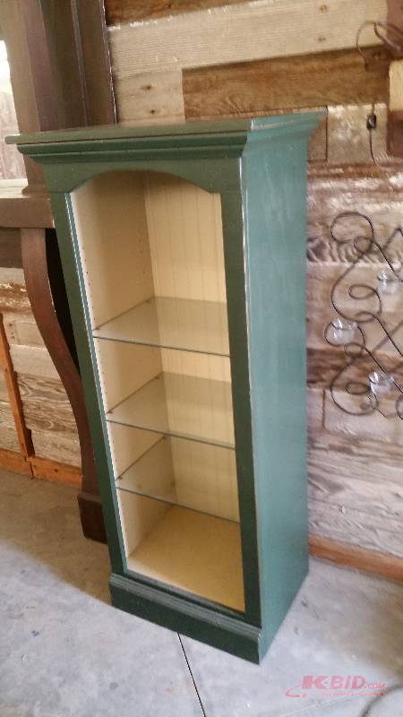 lot 163 image: Distressed Light-Up Shelving Unit