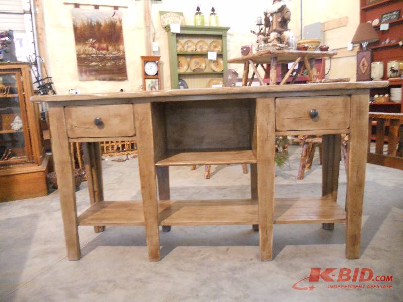 lot 1 image: Western Rustic Wood Table