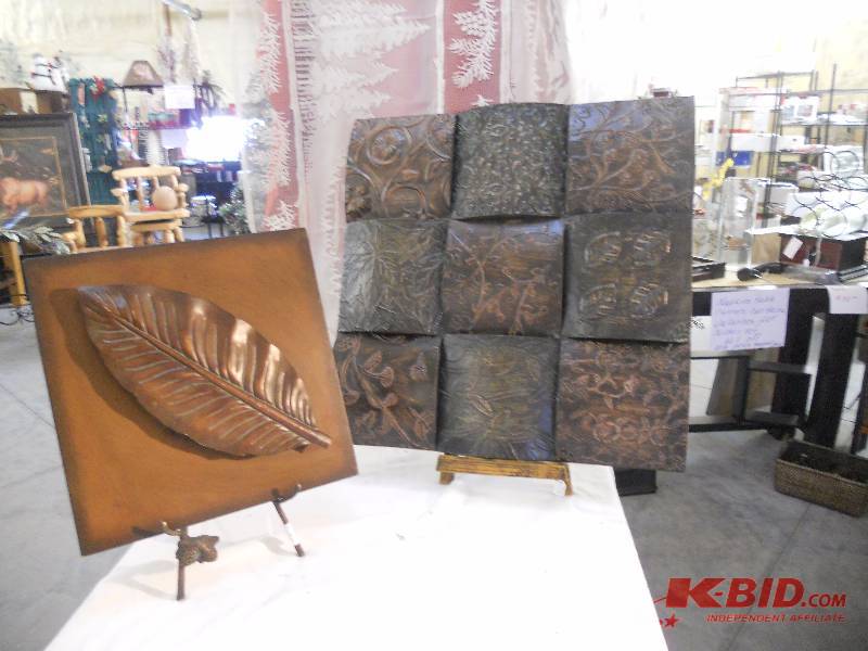 lot 34 image: Rustic Metal Wall Art Set