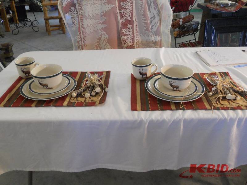 lot 39 image: Rustic Dinner Set for 2