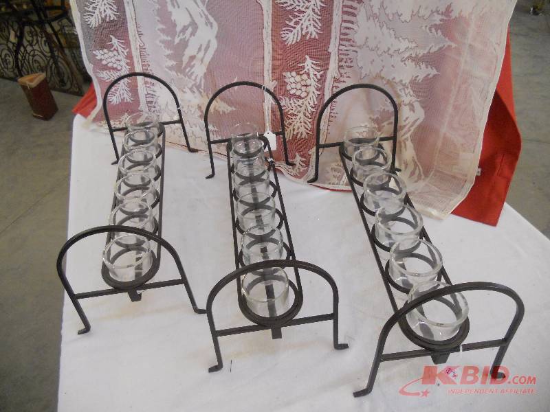 lot 92 image: Iron Candle Holders