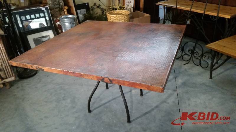 lot 253 image: Rustic Copper Dining Table