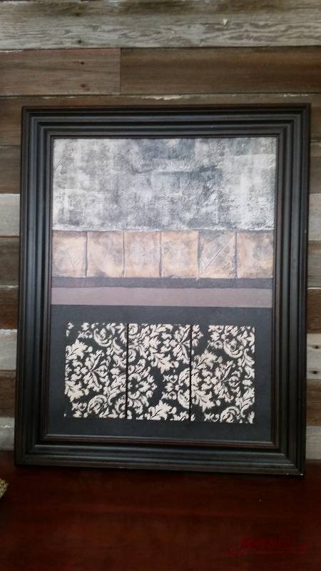 lot 186 image: Layered Textured Wall Art