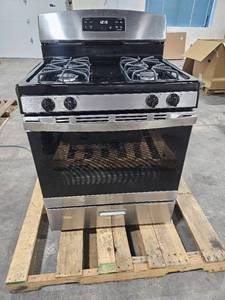 GE 30 Gas Range, Black on Stainless