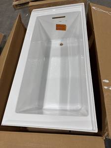 $1041 Underscore 60 in Left Drain Bathtub White