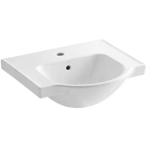 Veer 21 in. Vitreous China Pedestal Sink