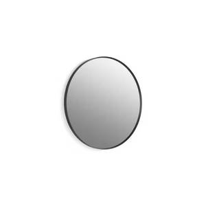 28 in. Round Vanity Mirror Matte Black