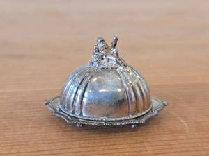Peter Acquisto 36-grams (total) Sterling Silver Domed Serving Tray Dollhouse Miniature 2 x 1 14 x 1.24
