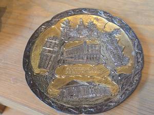 5-12 Bronze Souvenir Decorative Plate with Relief of Bemidji Minnesota