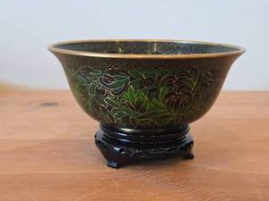 Chinese Cloisonne Enameled Bowl 3 x 6 34