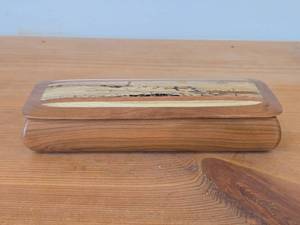 Keepsake Box - CherryHackberryPuellaSpaulted Pecan Wood 9 x 3 12 x 1 34