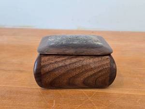 Keepsake Box - WalnutZucattiBuckeye Burl Wood 4 12 x 4 12 x 2